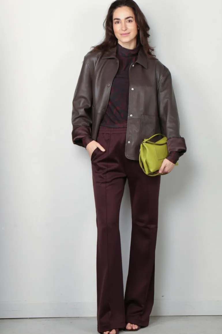 RÓHE Jasje - Leather Jacket With Patch Pockets - Earth