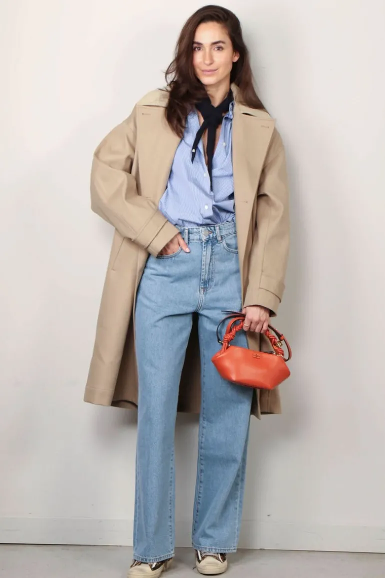 RÓHE Jas - Garden Coat With Suede Collar - Sand