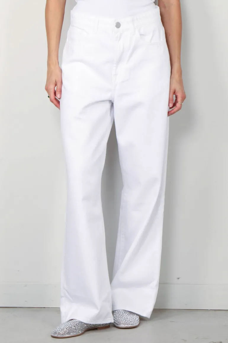RÓHE Jeans - Low waist wide leg denim - Optic white