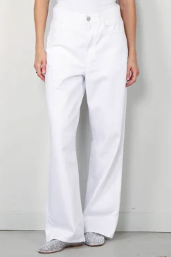 RÓHE Jeans - Low waist wide leg denim - Optic white