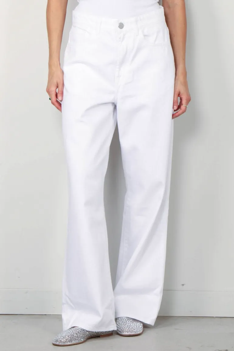 RÓHE Jeans - Low waist wide leg denim - Optic white