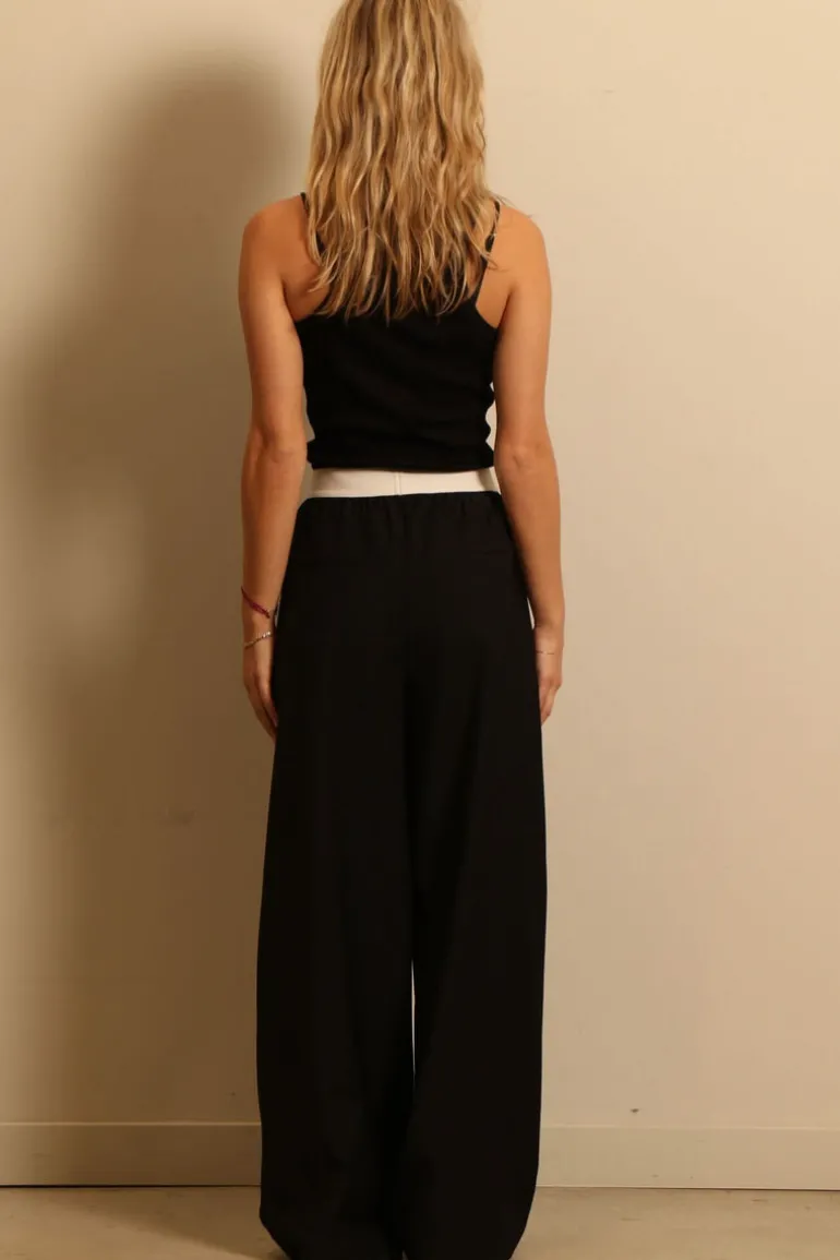 RÓHE top - Cotton rib tank top - noir