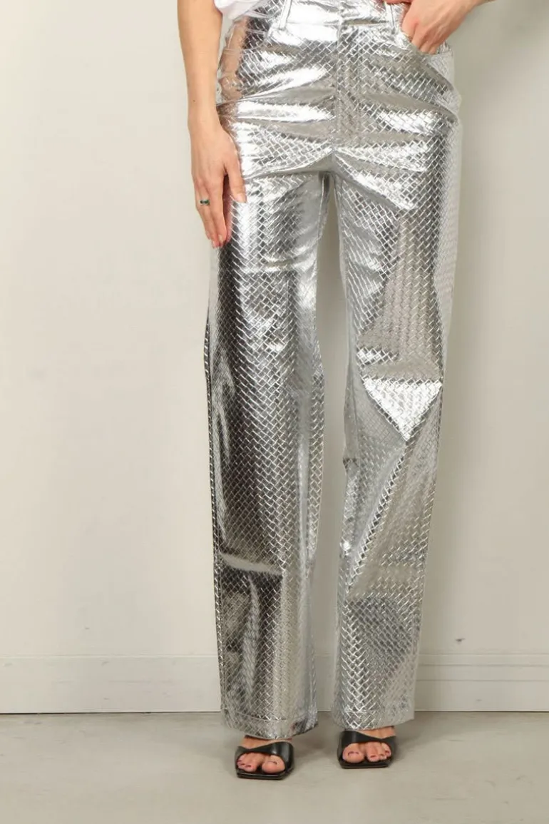 Rotate Broek - Braided Straight - Silver