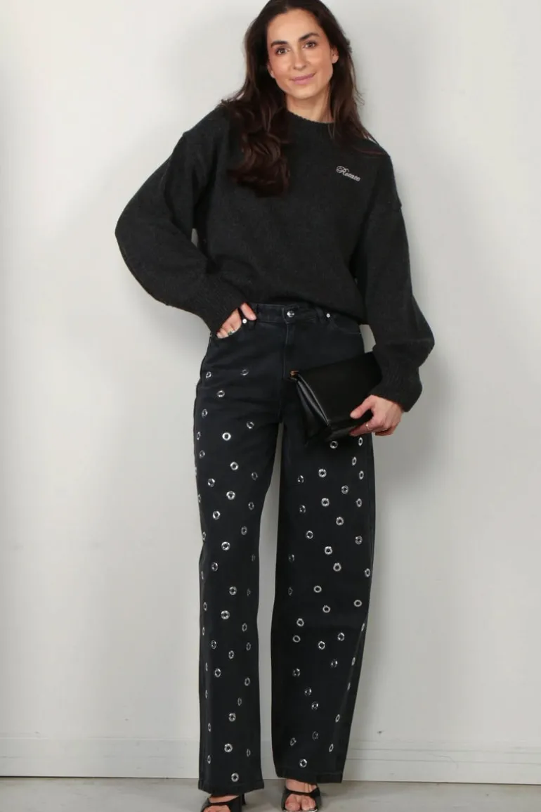 Rotate Jeans - High Rise Jeans - Dark Grey Denim