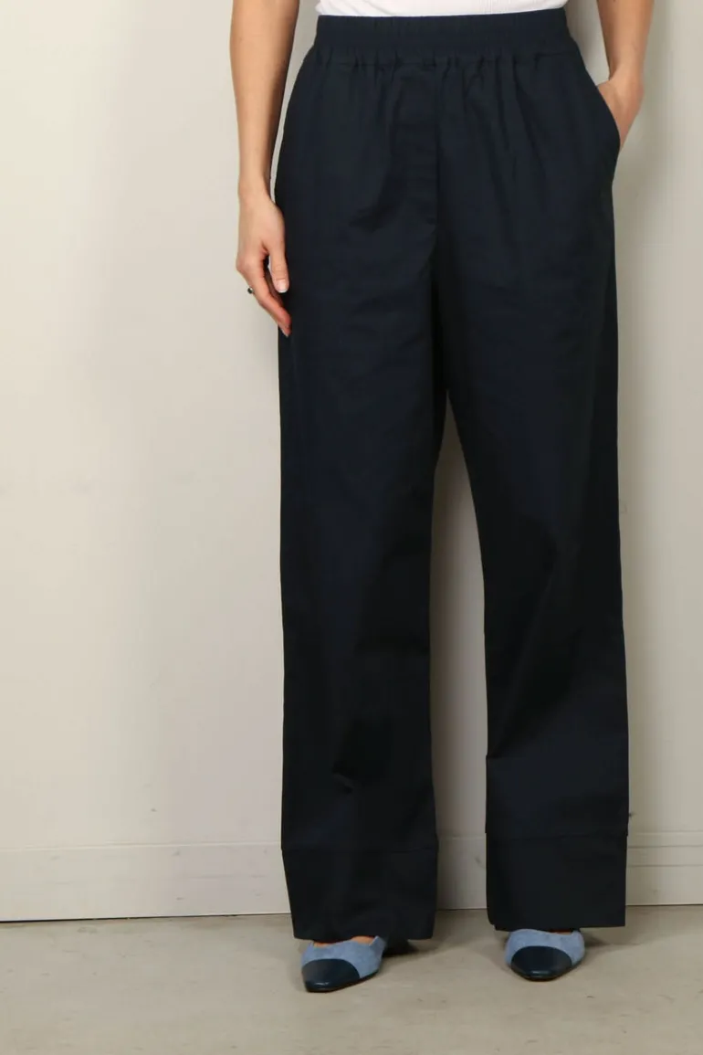 Sea Me Happy Broek - Nori Pants Poplin - Midnight Blue
