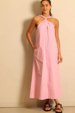 Sea Me Happy Jurk - Tonga Dress Poplin - Rose