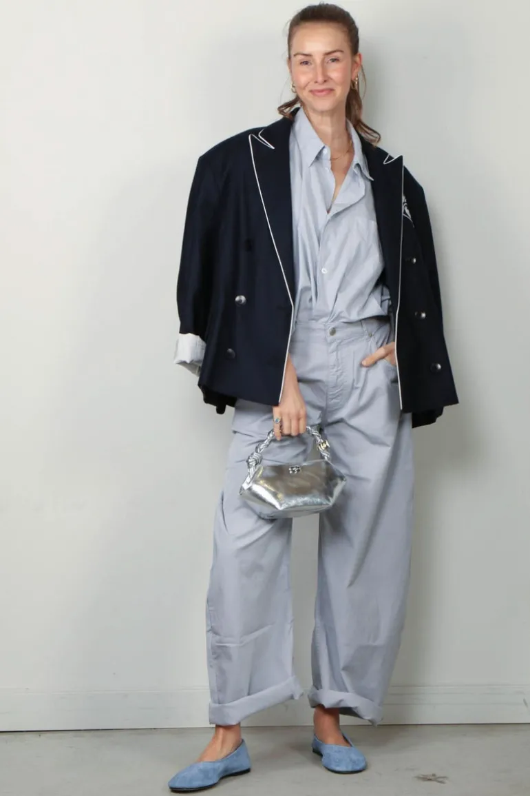 Sea Me Happy Broek - Nolita Pants Poplin - Silver