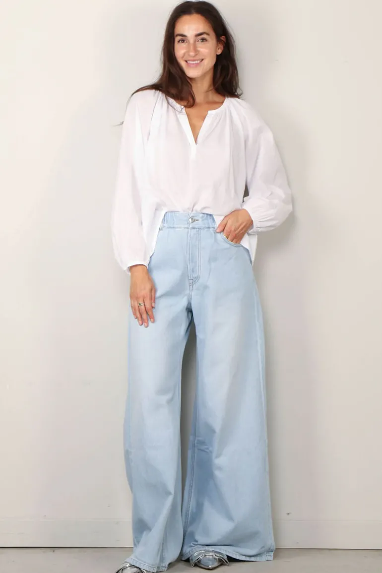 Sea Me Happy Broek - Super woody jeans strass - Light blue
