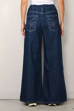 Sea Me Happy Broek - Super woody jeans strass - Dark blue