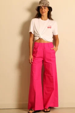 Sea Me Happy Broek - Super Woody Poplin - Fuchsia