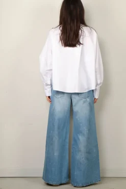 Sea Me Happy Blouse - Naka Shirt Poplin - White
