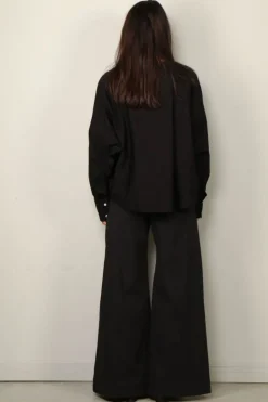 Sea Me Happy Blouse - Naka Shirt Poplin - Black