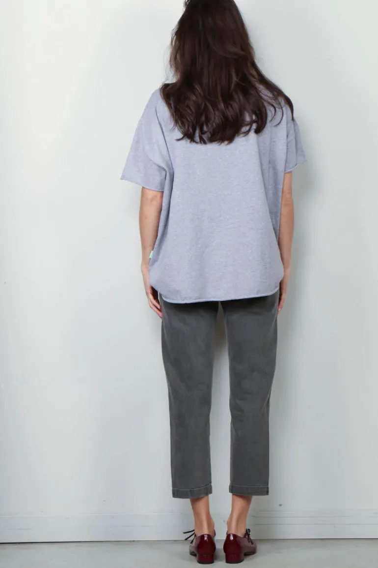 Sea Me Happy T-shirt - Gigi Tee - Grey Melange