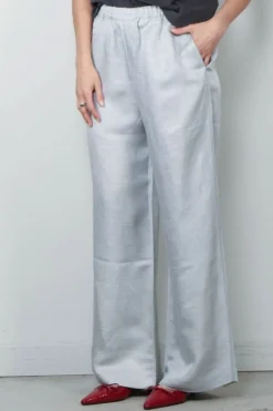 Sea Me Happy Broek - Bruce Pants Linen Blend- Silver grey