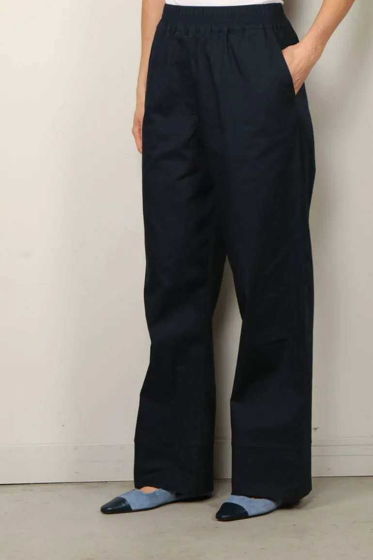 Sea Me Happy Broek - Nori Pants Poplin - Midnight Blue