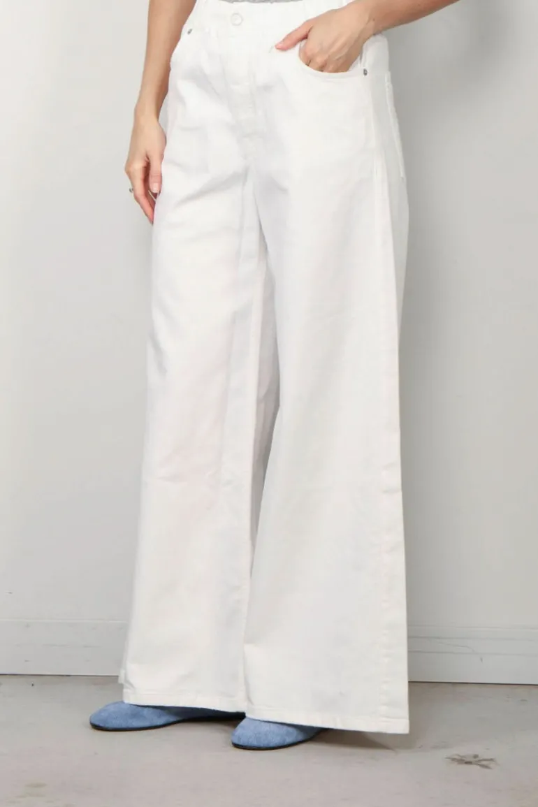 Sea Me Happy Jeans - Super Woody Jeans -Embroidery - White