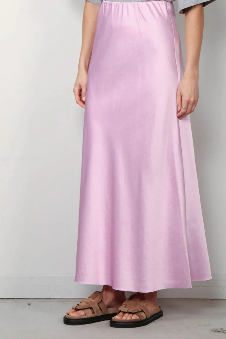 Sea Me Happy Rok - Scarlet Skirt -Shiny - Tafta - Light Rose