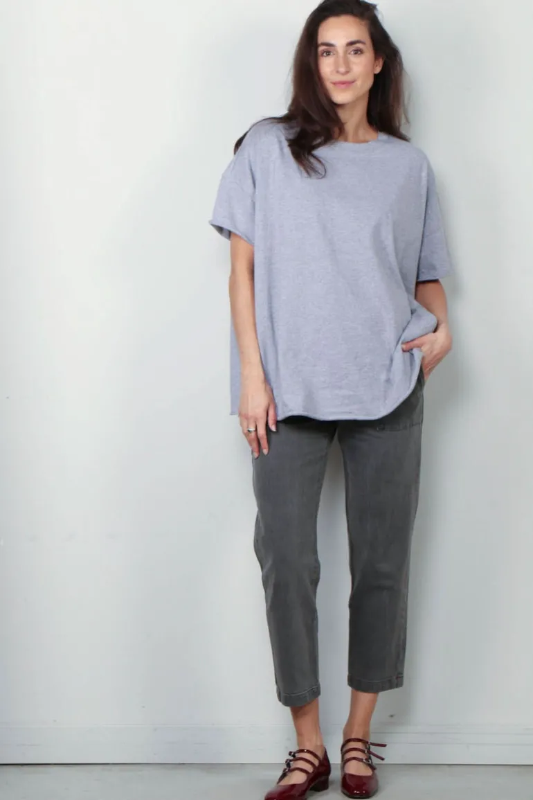 Sea Me Happy T-shirt - Gigi Tee - Grey Melange