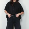 SoSue Blouse - Cowboy button linen - Black