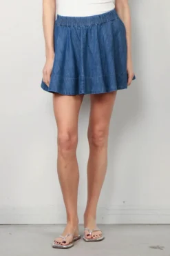 Suzie Kondi Rok - Lina Mini Circle Denim - Aegean