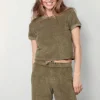 Suzie Kondi T-Shirt - Carpi Crew Neck Tee Terry - Juniper