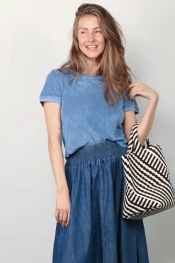 Suzie Kondi T-Shirt - Carpi Crew Neck Tee Terry - French Blue