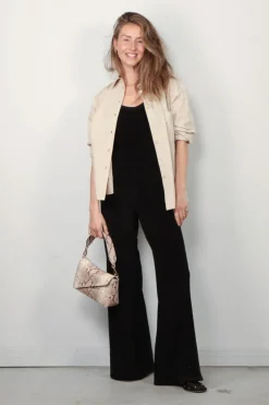 Suzie Kondi Jumpsuit - Elma Tank Flare Leg Terry - Black