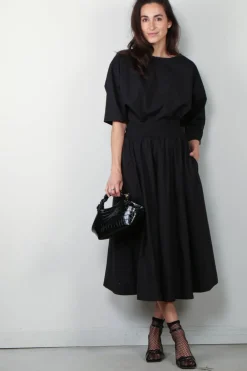 Suzie Kondi Top - Saria Solid Cotton Poplin - Black