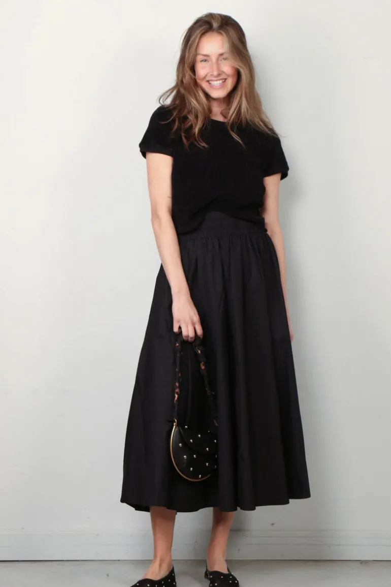 Suzie Kondi T-Shirt - Carpi Crew Neck Tee Terry - Black