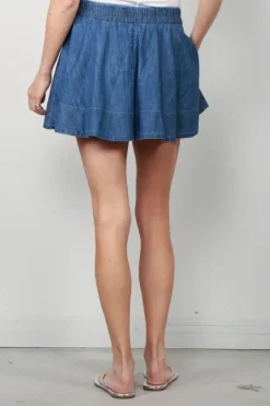 Suzie Kondi Rok - Lina Mini Circle Denim - Aegean