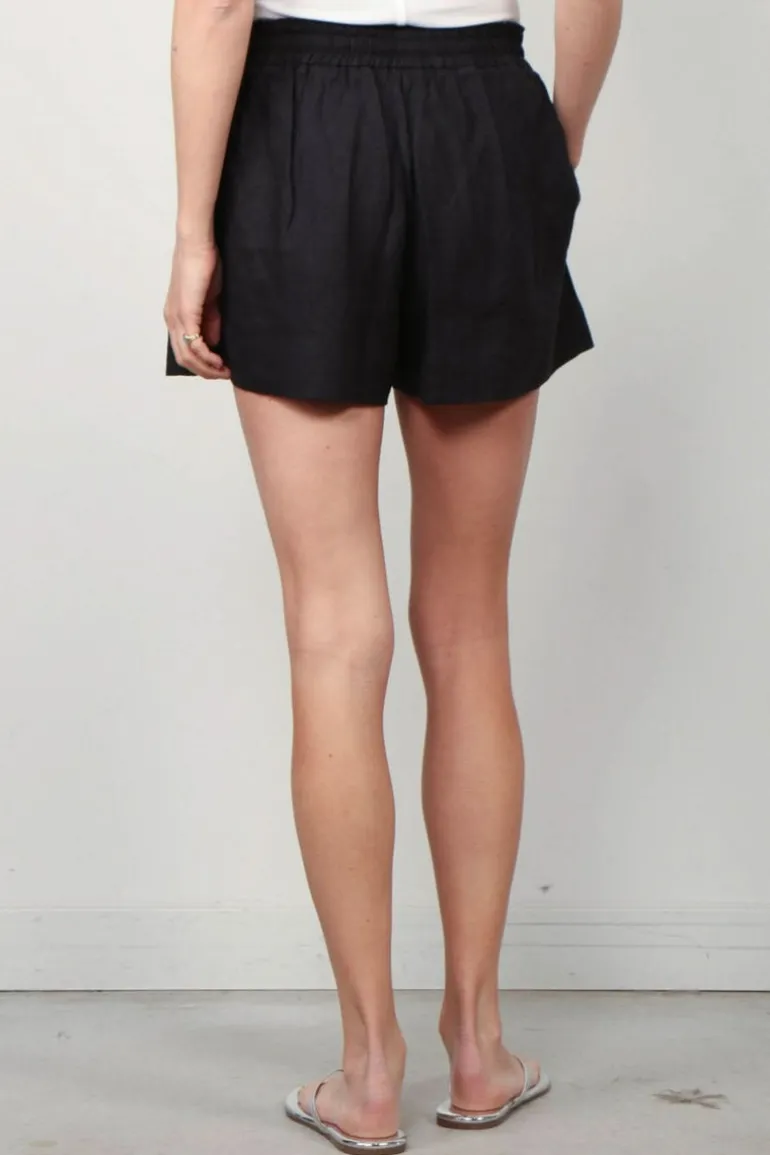 Suzie Kondi Short - Shkip Linen - Black