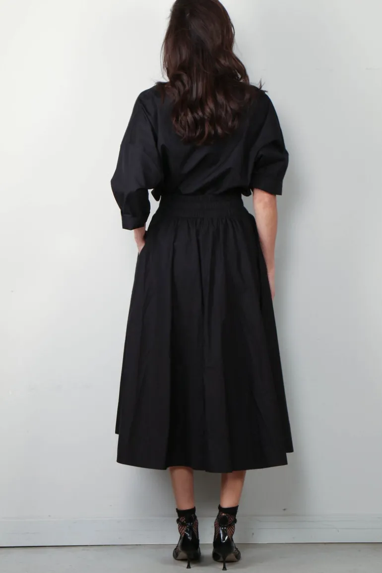 Suzie Kondi Top - Saria Solid Cotton Poplin - Black