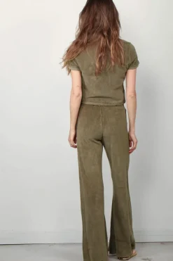 Suzie Kondi T-Shirt - Carpi Crew Neck Tee Terry - Juniper