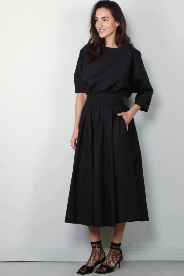 Suzie Kondi Top - Saria Solid Cotton Poplin - Black