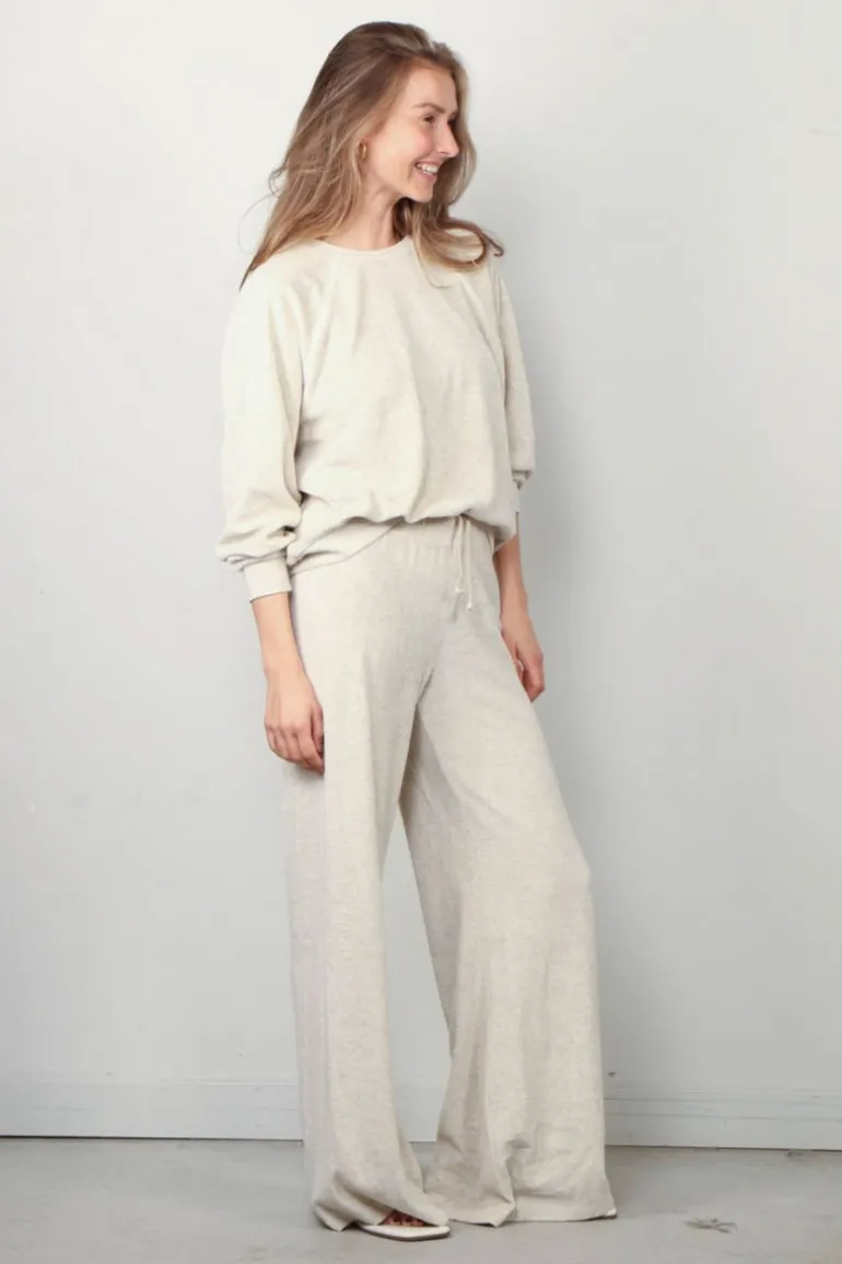 Suzie Kondi Sweater - Samos Oversize Sweatshirt Heather Terry - Oatmeal