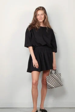 Suzie Kondi Top - Saria Solid Cotton Poplin - Black