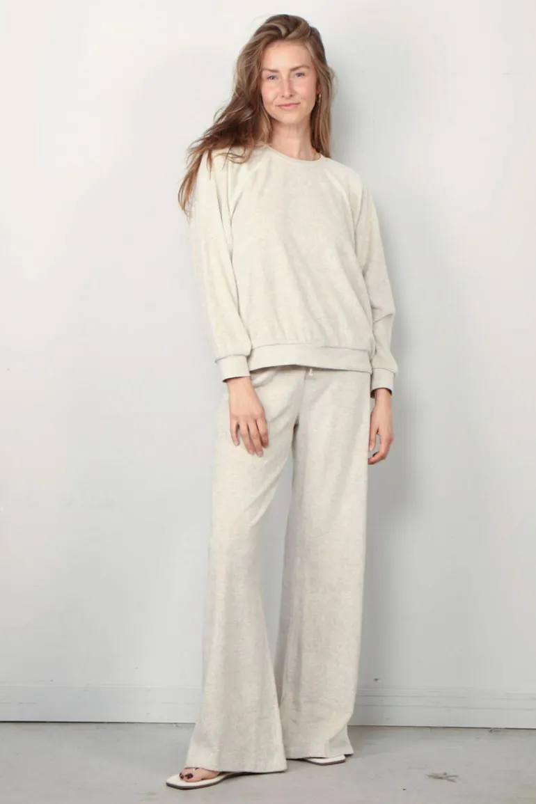 Suzie Kondi Sweater - Samos Oversize Sweatshirt Heather Terry - Oatmeal