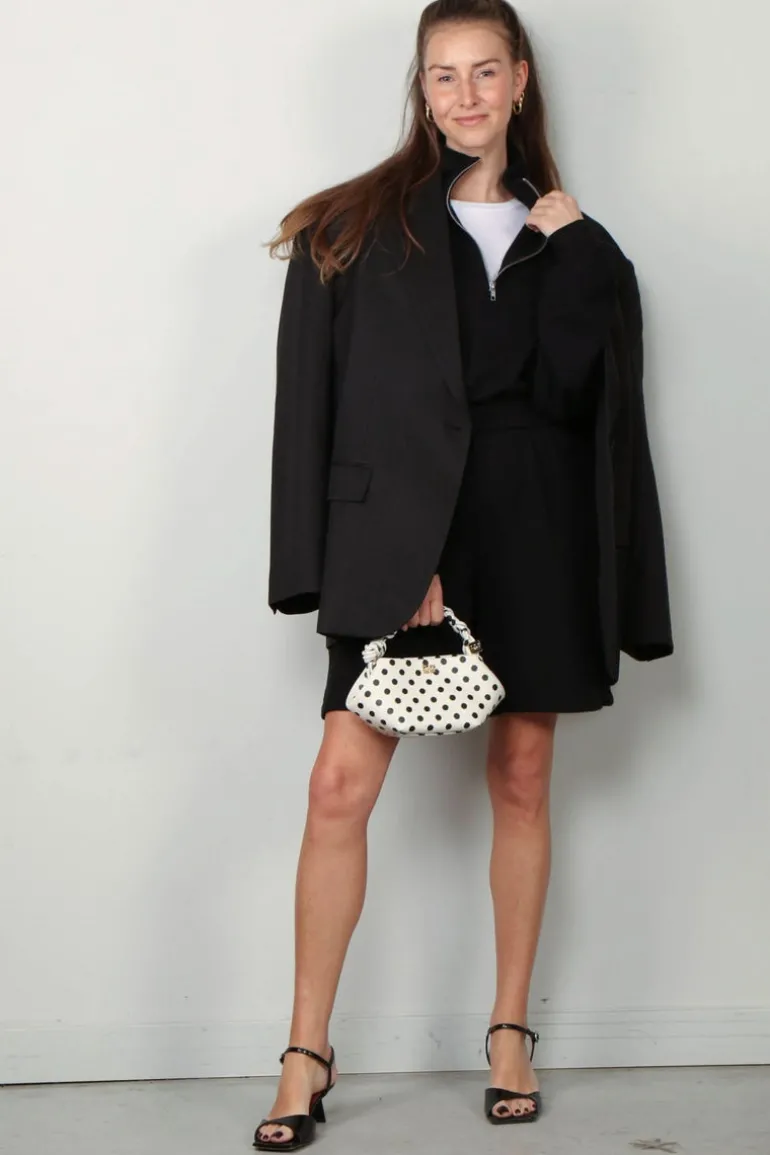 Éterne Sweater - Cropped Half Zip Sweatshirt - Black