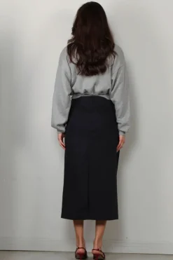 Éterne Sweater - Cropped Half Zip Sweatshirt - Heather grey