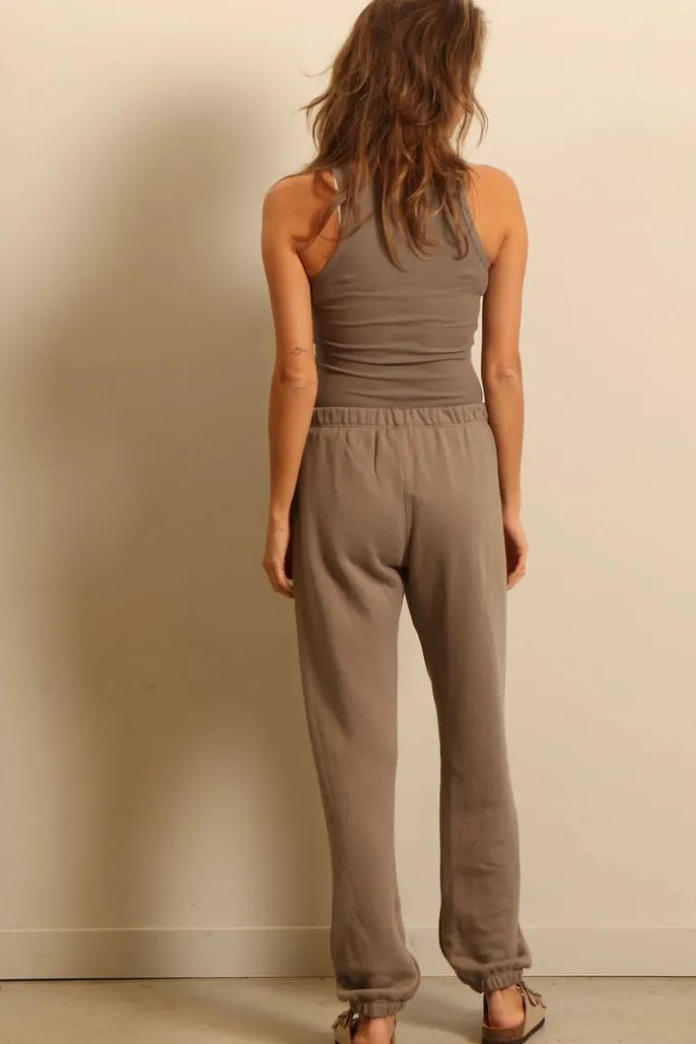 Éterne top - HIGH NECK FITTED TANK - clay