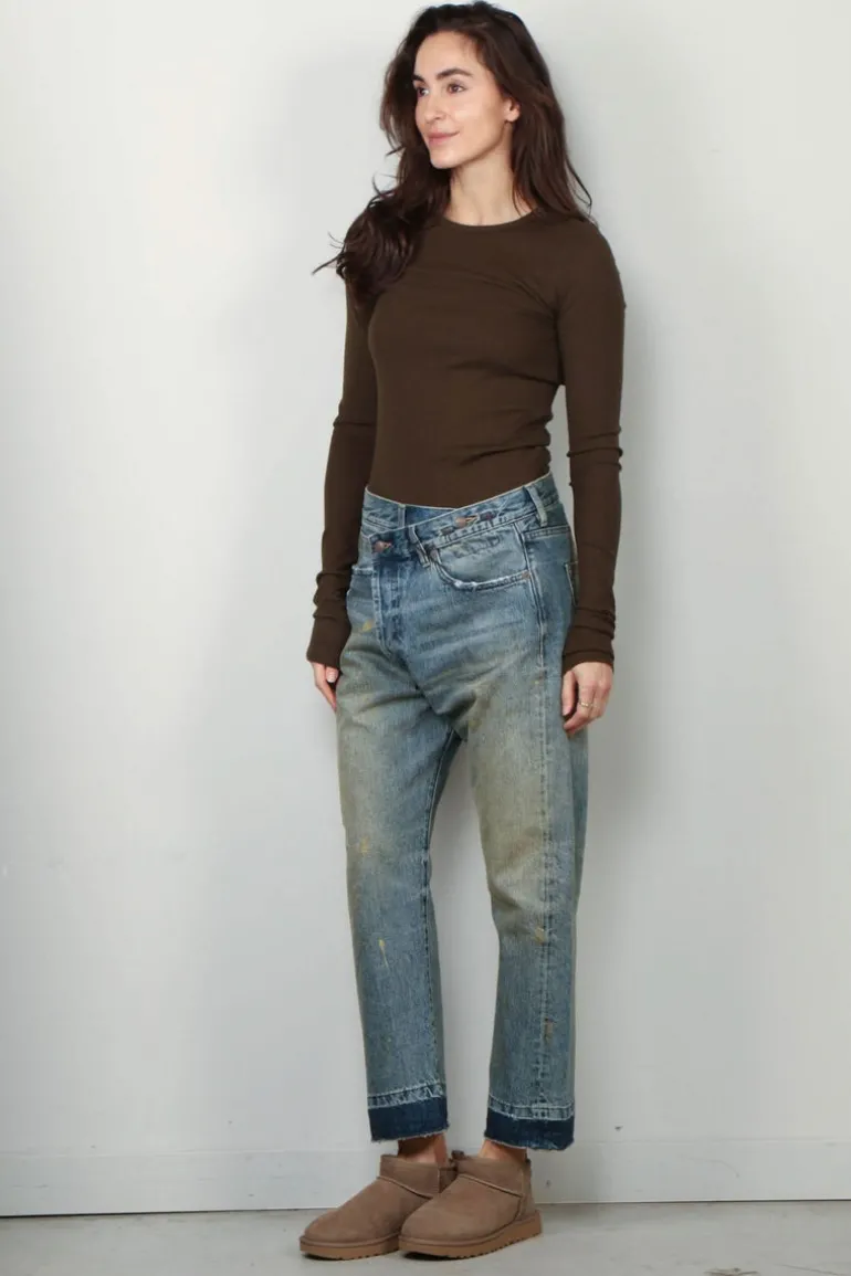 Éterne Top - Long Sleeve Fitted Top - Moss