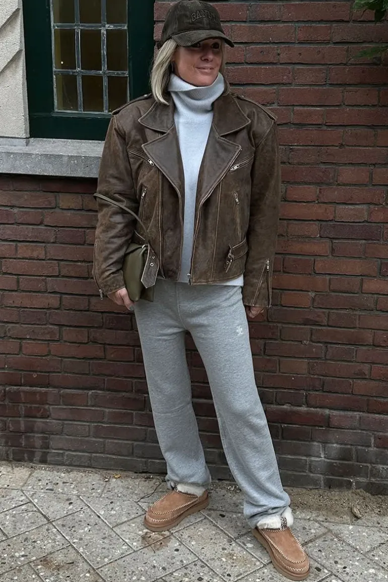 Éterne Broek - Straight Leg Sweatpant - Heather Grey