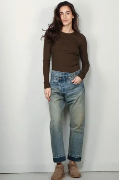 Éterne Top - Long Sleeve Fitted Top - Moss