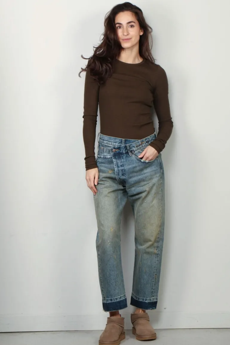 Éterne Top - Long Sleeve Fitted Top - Moss