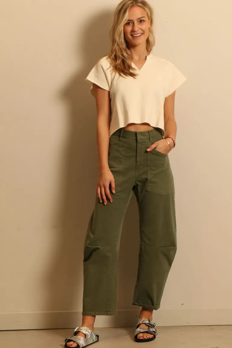 Éterne top - TERRY RAGLAN CUTOFF TOP - cream