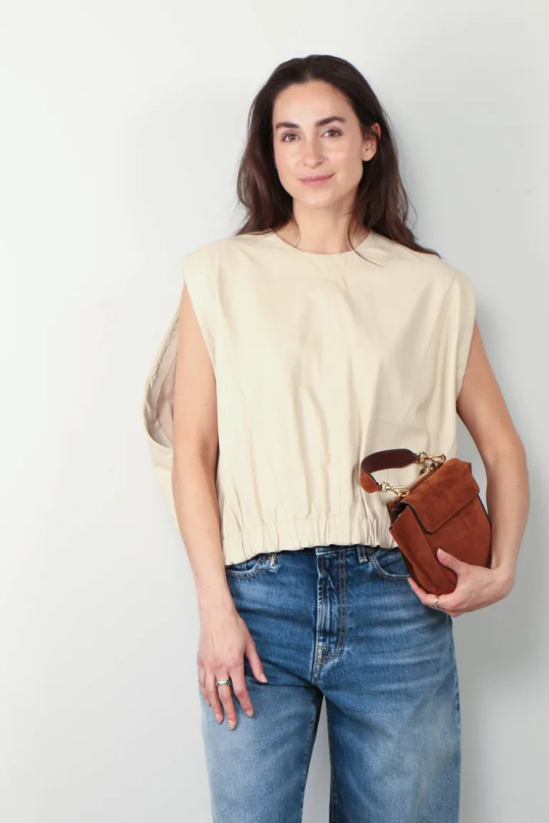 The Collectives Top - LouLou Studio Leather - Beige
