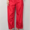 Tibi Broek - Crispy Nylon Winslow Pant - Red