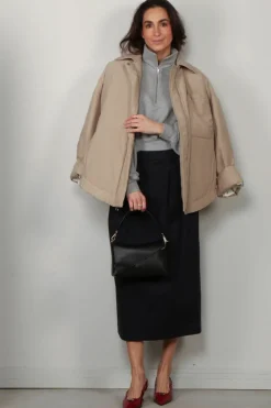 Tibi Broek - Bio Twill Triple Pleat Skirt - Dark Navy