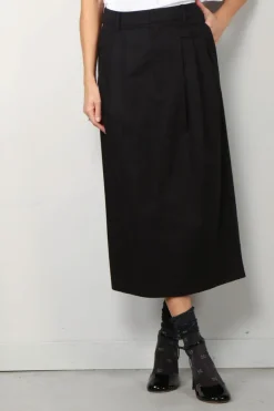 Tibi Rok - Bio Twill Triple Pleat Skirt - Black