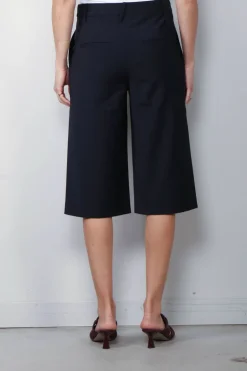 Tibi Short - Tropical Wool Short - Navy